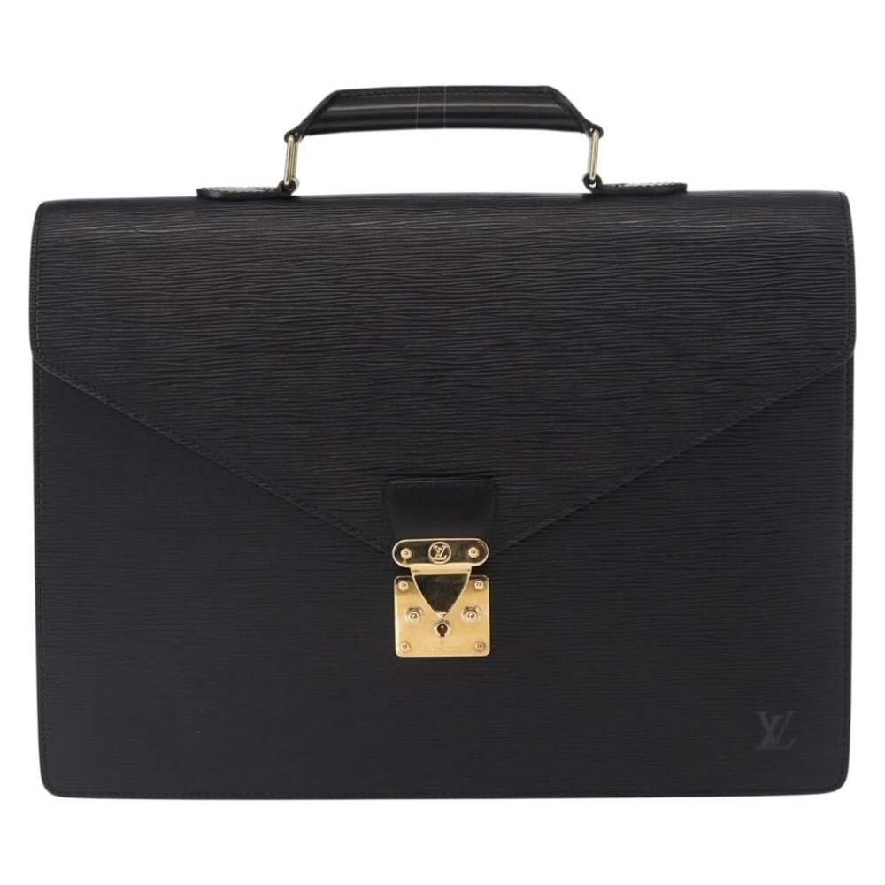 Louis Vuitton Epi Serviette Conseiller Business Bag Black